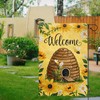 XUEXIANSHU Welcome Floral Garden Flag 12x18 Inch Double Sided, Summer