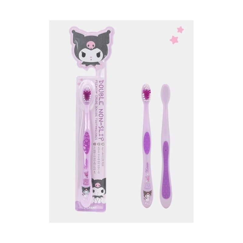 Generic Individually Packaged Cute Toothbrush Set, Compact Head (Purple, 3