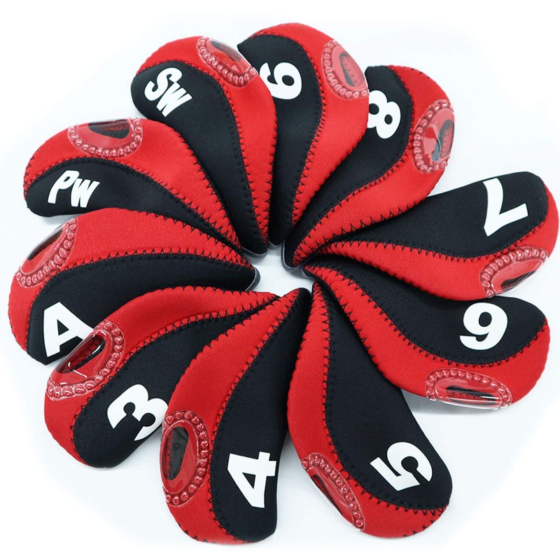 Golf Club Iron Head Covers Set of 10 with Numbers