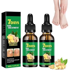 7 Days Ginger Nail Treatment,7 Days Ginger Foot Spray,Nail Nutrient Oil Strengthener Oil (2)