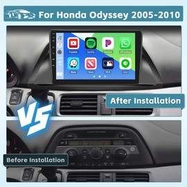 【4G+64G】 Hikity Android 13 Car Stereo for 2005-2010 Honda Odyssey Radio with Wireless Apple Carplay Android Auto, 10.1'' IPS Touch Screen Radio, Bluetooth GPS WiFi 32EQ DSP FM RDS SWC+MIC, Backup Cam