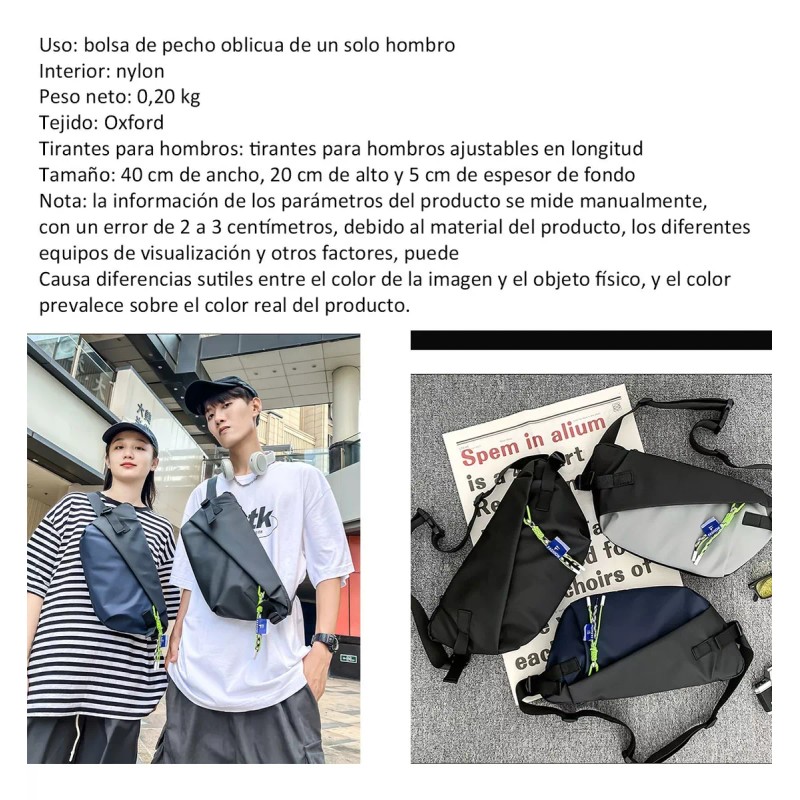 CODYTAV Bolso Multifuncional Pequeña De Lona Para ,mochila Cruzada