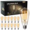 TJOY 12 Pack Vintage LED Edison Amber Light Bulbs, 60W