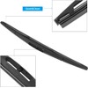 MACHSWON Car Rear Windshield Wiper Blade Arm Set 355mm 14in