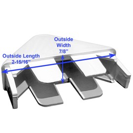 Jake Sales Vinyl Picket Fence Caps - 7/8" x 3" Round/Pointed Vinyl Fence Picket Caps - Picket Caps