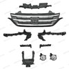 NAYSON 9PC For Honda CR-V 2012-2014 Front Chrome Grille Fog