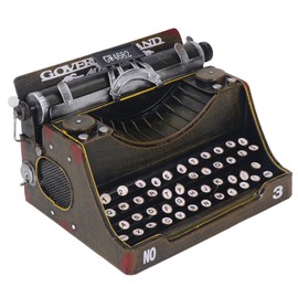 Retro Vintage Typewriter Decoration Sturdy Stylish Craftwork with Handcrafted Vintage Design for Homes Living Rooms Studios Offices