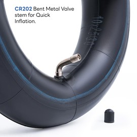 Heavy-Duty 10x2.5/3.0 Inner Tube (2.0mm Thick) 10 inch Tire Tubes with CR202 Bent Vavle Replacement 10x2.50 10x2.75 10x 3.0 90/65-6 255x80 80/65-6 Electric Scooter Tires Tubes