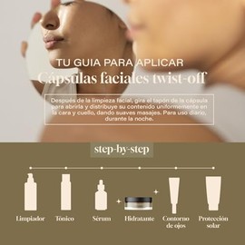 Collagenic | Cápsulas Faciales con Colágeno Hidrolizado, Aroma Manzana Verde | Nutren Revitaliza, Brinda Elasticidad, Firmeza de la piel | Tecnología Twist Off | Uso Nocturno | 60 Cápsulas de 500 mg