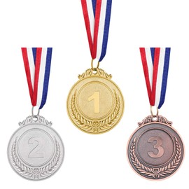 EULAPGOE 3 Pcs Gold Winner Award Medals, Silver Bronze Award Medals for Sports/Competitions/Spelling Bees/Party Favors