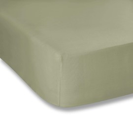 Plain Dyed Military Green 90 x 200 cm 100% Cotton Percale Fitted Sheet, Green