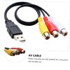 Gadpiparty 1Pair Male to Female Av Cable Set High Speed