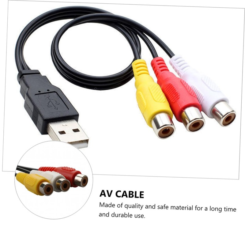 Gadpiparty 1Pair Male to Female Av Cable Set High Speed
