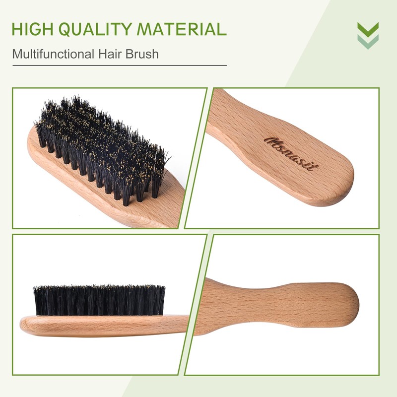 Travel Size Slick Back Hair Brush,Small Wood Edge Control Hairbrush