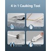 EVOHONOUR Silicone Caulking Tool Kit, Stainless Steel Caulk Remover Tool,