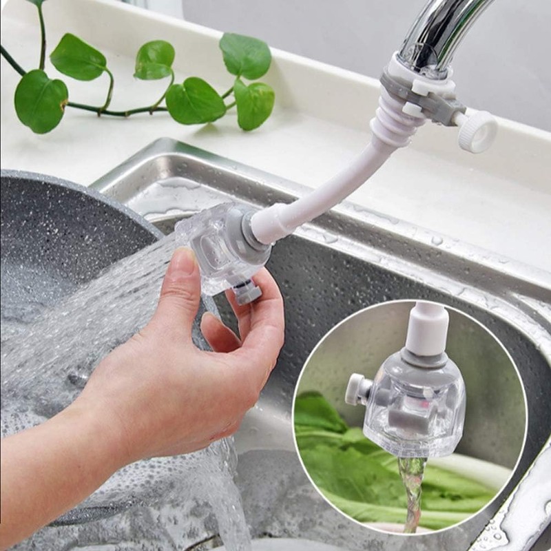 Zerodis Adjustable Splash-Proof Faucet Extender Rotatable Kitchen Water-Saving Tap Nozzle