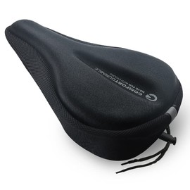 SMBZOMI Bike Seat Cushion, 29.5 * 21 cm, Padded Bicycle Saddle Cover Comfortable, Compatible with Mountain, Adjustable for Men & Women Comfort on Peloton Stationary Exercise, Road Bicycle Seats