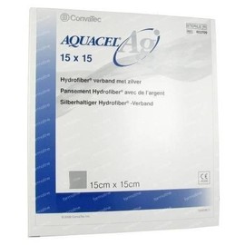 Aquacel Ag Silver Hydrofiber Wound Dressing 15cm x 15cm x 1
