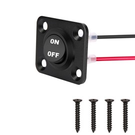 RUNCCI-YUN Round Rocker Switch 12V -24V Toggle Rocker Switch Panel, 1 Gang Round Toggle ON/OFF Switch for Auto Automotive Lights Boat Yacht Trailer Caravan Camper Bus Tractor Truck