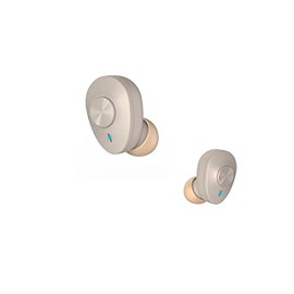 Hama Bluetooth Kopfhörer „Freedom Buddy“ (True Wireless, TWS, In Ear Kopfhörer, Wireless Kopfhörer, kabellos, Bass Boost, Kopfhörer kabellos, Earbuds, Sprachsteuerung, mit Ladebox) beige