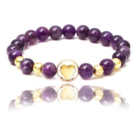 JJDreams Natural Stone Bracelet Women's 8 mm Pearl Bracelet Zodiac Sign Engraving Bracelet Gift Jewellery, Stone