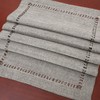 Grelucgo Handmade Hemstitch Gray Dining Table Runner Or Dresser Scarf,