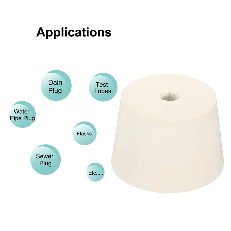 sourcing map Rubber Conical Plug 38 mm to 46 mm