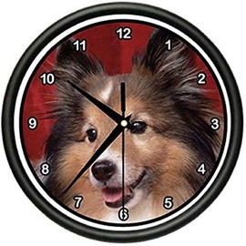 SignMission Sheltie Wall Clock Dog pet Shetland Sheepdog Breeder, Beagle