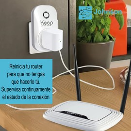 Keep Connect Chequea la Conectividad WiFi y Reinicia el Router para Mantener la Conexión de Internet Siempre al 100% | Router WiFi Reset Device | No es necesaria App | Notificación por SMS o Email