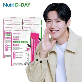Nutri D-Day 프리미엄 쾌변엔 차전자피 식이섬유 피치맛 5개 총150포 Premium Quick Digestive Psyllium Fiber Peach Flavor 150 Packs in 5 Units