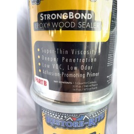 Restore-Rite StrongBond Epoxy Wood Sealer. 1.5 Quart Kit, Parts A & B. 48 fl Oz