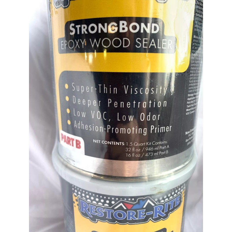 Restore-Rite StrongBond Epoxy Wood Sealer. 1.5 Quart Kit, Parts A