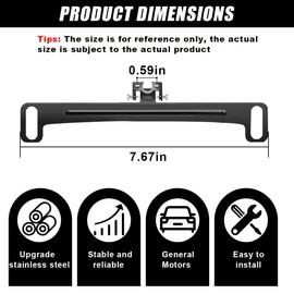 Car Reverse Rear View Camera License Plate Bracket, Metal Auto Backup Camera Installation Mount, No-Drill Adjustable Car Dash Cam Mirror Cameras Holder