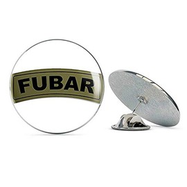 NYC Jewelers Green Tab Shaped FUBAR (F'd Up Beyond All Repair) Metal 0.75" Lapel Hat Pin Tie Tack Pinback