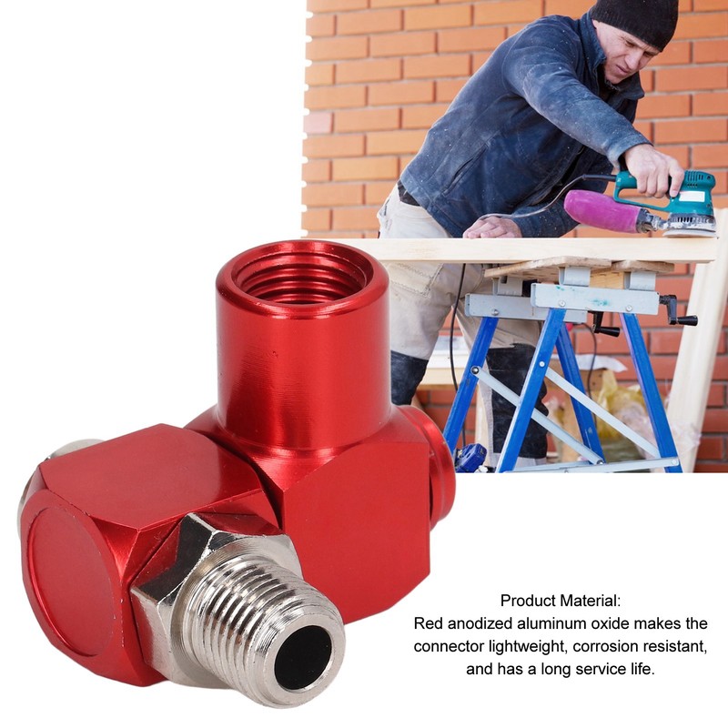 4Pcs 360 Degree Air Hose Connector 1/4in NPT Thread Industrial