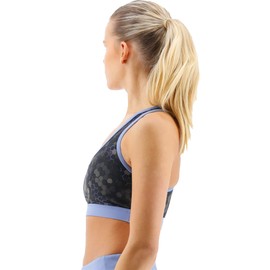 TYR Women's Durafast Elite Lyn Racerback Swim Top, Black Carbon Hex, 10