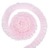 BENECREAT 8 Yards/7.3M Polyester Pleated Lace Trim, 40mm Wide Pink