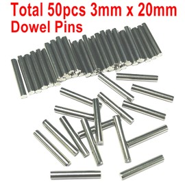 ZDingTech 50pcs 3mm x 20mm Dowel Pins,3mm Metal Dowel pins M3 3mm Shelf Pegs,Support Shelves,3mm x 20mm Metal Rod.304 Stainless Steel Wood Bunk Bed pegs