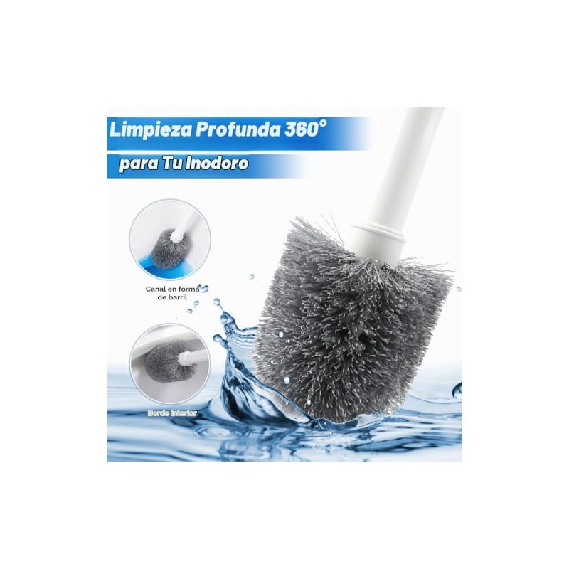5PCS Cepillo para Baño con Base, Cepillo para Hendiduras y