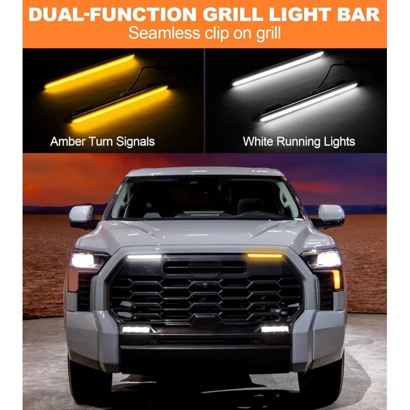 Sidi LED Grill Turn Signal Lights for Toyota Tundra 2022-2025