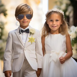 ERDOGLY Ring Security Badge Metal Brooch, Ring Bearer Gifts Wedding Accessories Keepsake for Party, Rehearsal, Youngs, Security Badges for Wedding Souvenirs