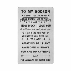 FALOGI To My Godson Christening Card, Godson Card for Men Boys Adult, Godson Gifts from Godmother