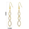 Philip Jones Gold Plated Twist Drop Earrings Created with Zircondia®