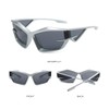 HYLLE Y2K Wrap Around Sunglasses for Men Women Trendy Design