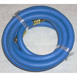 4 Rubber Air Hose 3/8 x 10 Whip Blue w 1/4 Male Fitting