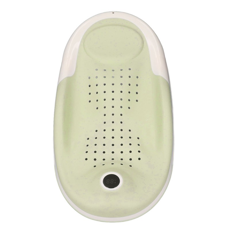 Foldable Baby Bath Support with Thermometer Slip Resistant Ergonomic Infant