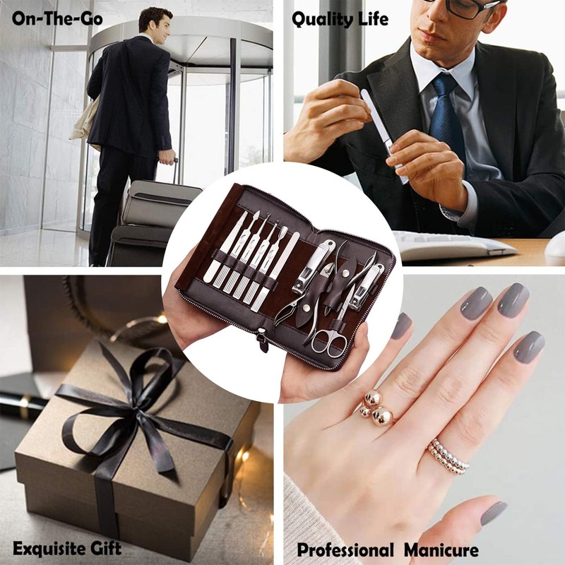 FAMILIFE Manicure Set, Nail Clippers Set Professional Manicure Kit 11