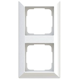 OPUS Cover Frame 2-Way Information Polar White For 2 Inserts 55 x 55 mm Design Frame Made of Shatterproof Polycarbonate PVC-Free Horizontal and Vertical Mounting
