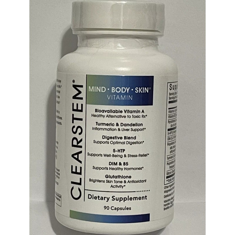 Clearstem (age+acne) MIND-BODY-SKIN Vitamin 90 Capsules Exp :06/2025