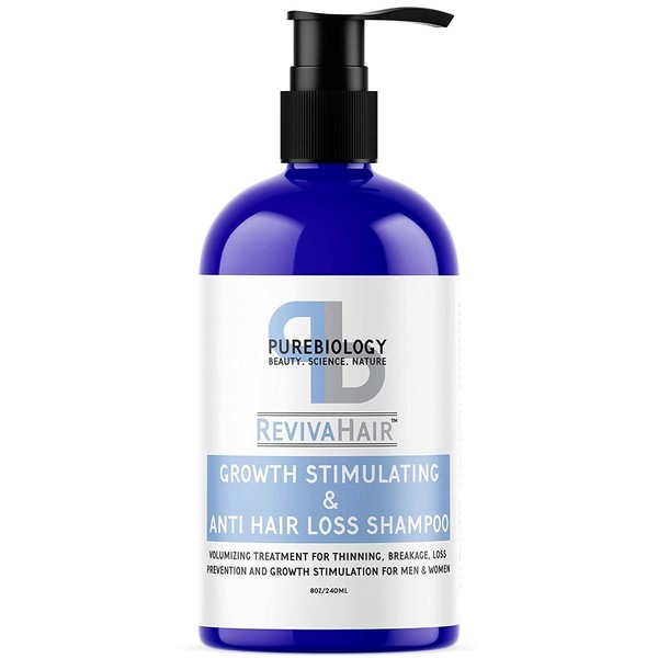 Biotin Shampoo for Thinning Hair Care | RevivaHair Volumizing Shampoo with Procapil Keratin and Rosemary Oil for Hair Treatment | Thinning Hair Shampoo for Men and Women with Vitamin B and E